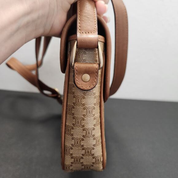 Authentic CELINE Vintage Shoulder Bag In Monogram Luxury Designer 90's - Picture 7 of 13